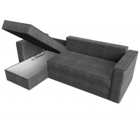Угловой диван Принстон (рогожка серый коричневый) - Изображение 3